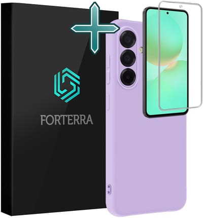 Hoesje Met Screenprotector - Geschikt voor Samsung Galaxy A36 - Sterk & Shockproof - Telefoon Hoes - Back Cover - Siliconen Case - Lila