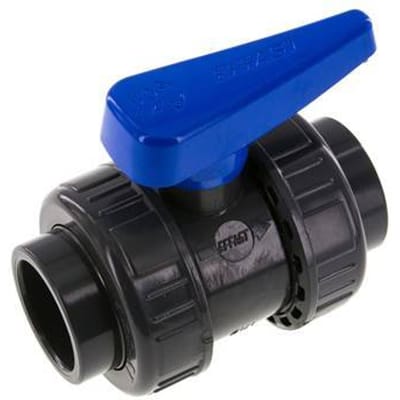 PVC 2-weg Kogelkraan Dubbele Wartel 40 mm Sok EPDM