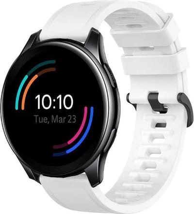 Shop4 - Geschikt voor Bandje voor OnePlus Watch - Siliconen Wit