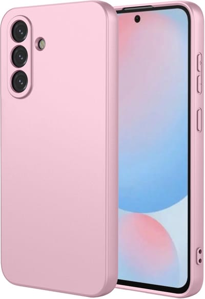 MobyDefend Hoesje - Geschikt voor Samsung Galaxy A56 - Matte Siliconen Backcover - Licht Roze