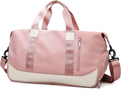 Thijox - Sporttas Dames en Heren Waterdichte Reistas met Schoenenvak voor Sport/Fitness/Outdoor - Grote Roze Weekendtas Gym Bag Handbagage Boodschappe