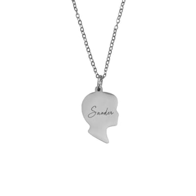 Geboorteketting Jongetje met Naam Zilver