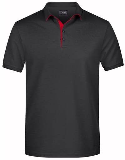 Polo shirt Golf Pro premium zwart/rood voor heren - Zwarte herenkleding - Werkkleding/zakelijke kleding polo t-shirt S