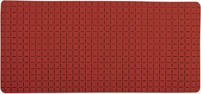 MSV Antislip Badmat - Douchemat met Zuignappen - Badkamermat Rubber - Terracotta - 76 x 36 cm
