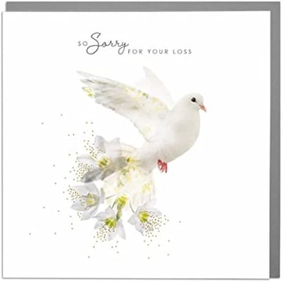 Sympathiekaart voor verlies - Oprecht medeleven - Blanco binnenkant - Grijze envelop - 100% gerecycled papier