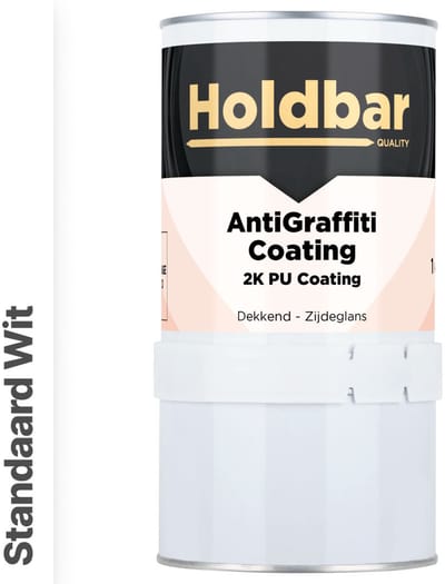 Holdbar Anti Graffiti Coating Wit (Witste kleur) 1 Kg - Maakt Graffiti verwijderbaar - Graffiti Verwijderen - In Alle Kleuren - Voor Steen, Beton, Hout, Metaal en Tegels