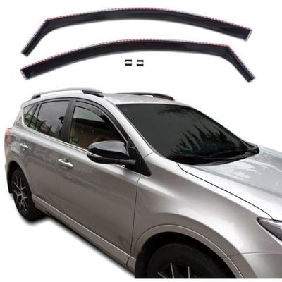 Winddeflectoren - Toyota RAV4 IV (2012-2018) - Gekleurd (rook) - UV-bestendig acryl - Eenvoudige montage (2 stuks)