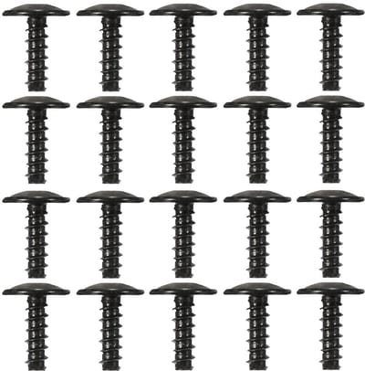 Dailygoods- Zelftappende Schroeven 20 Stuks - Vervangingsschroeven - Metaal - Diameter 5 mm - Lengte 15 mm - Zwart - Voor Spatborden