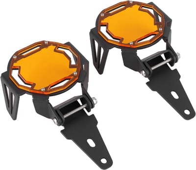 Set Mistlamp Beschermers Oranje Aluminium voor Diverse Motorfietsen