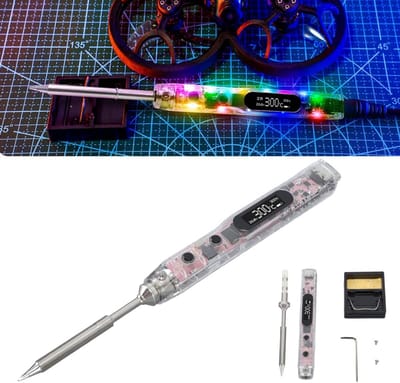 Soldeerbout Set - Soldeerstation - Elektronische Reparaties - Intelligente Temperatuurregeling - 100 Watt - Zwart