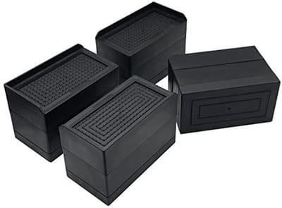 Rechthoekige bedverhogers 7,2 cm - Verstelbare meubelverhogers voor bedden, bureaus, banken en stoelen - Ondersteunt tot 1200 lbs (set van 4)