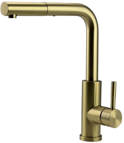 Pure.Sink Elite Steel Spark-S kitchen faucet PVD brushed gold with pull-out spout PS8041-60