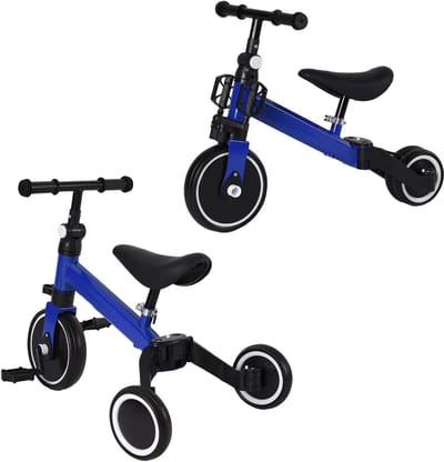 Kinder driewieler - Loopfiets peuter - Buiten spelen - 3-in-1 evolutie - 60 x 42 x 49 cm - Blauw