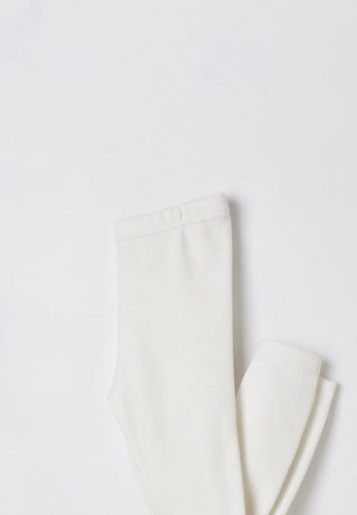 Damart - Legging mix van Thermolactyl, klassiek gebreid - Kinderen - Wit - 4 JAAR