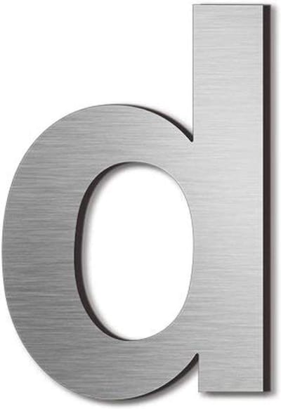 Huisnummer Roestvrij Staal - Deurnummer Zwevend - Adres Aanduiding - Massief 304 Materiaal - 20.5 cm - Zilver