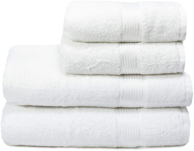 Unyqoos® Zachte en Luxe Set van 4 Katoenen Handdoeken voor Dagelijks Gebruik in Huis