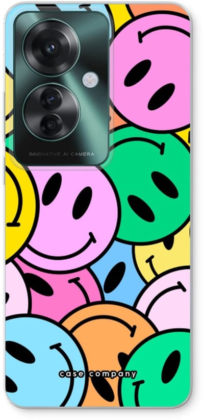 Case Company® - Hoesje geschikt voor Oppo Reno 11 F hoesje - Smiley N°1 - Soft Cover Telefoonhoesje - Bescherming aan alle Kanten en Schermrand