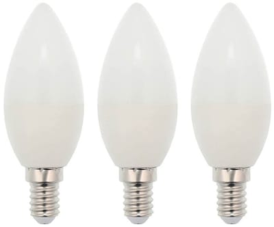 VITO LED Kaarslamp C37 E14 - 5W (vervangt 40W) - 390lm - 2700K - 220-240V - Ø50mm - Energiezuinig - 3 stuks