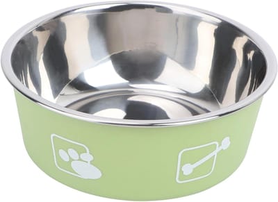 POPETPOP Pet Bowls Dog Bowl Drinking Bowl and Feeding Bowl Single Raised Cat Bowl Feeding Bowls for Dogs Feeding Bowls for Puppies Dog Food Puzzle Bowl Green