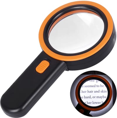 Unyqoos® Handheld Vergrootglas met LED Verlichting voor Gedetailleerd Lezen en Observatie