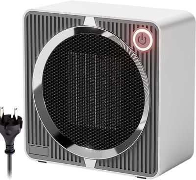 500 W Mini Ventilatorkachel - Draagbare Keramische Kachel met Thermostaat en Oververhittingsbeveiliging voor Kantoor en Thuis