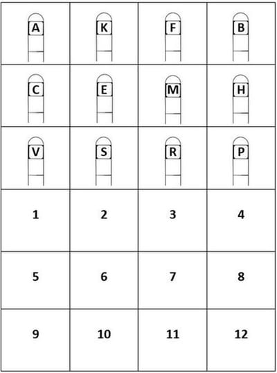 Harry's Horse - Bakletters (12 stuks) + Nummers (1 t/m 12)
