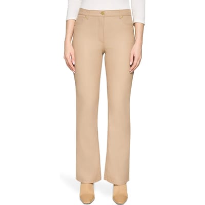 Rechte broek Sina Perfect Body met coating - beige - Gr. 38 van Goldner Fashion