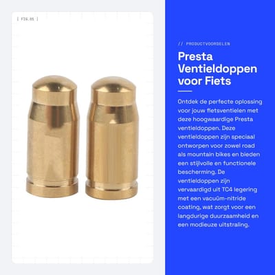 Dailygoods- Ventieldoppen 2 stuks - TC4 Legering - Stofbeschermkappen - Fiets - Goud - Lichtgewicht en modieus ontwerp - Ventieldop