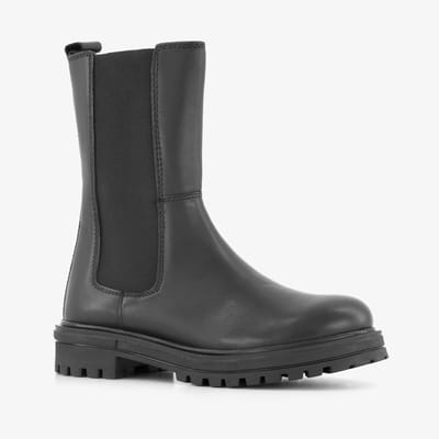 Groot leren meisjes Chelsea boots zwart - Maat 31 - Uitneembare zool