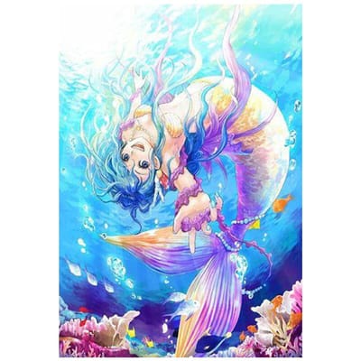 Diamond Schilderen Anime Zeemeermin Diy 5D Diamant Borduren kruissteek 20X30CM white