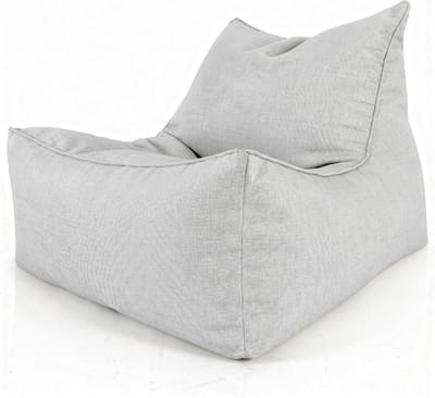 Enorme zitzak - Beanbag vloer - Buiten ontspannen - Weerbestendige stof - XXL formaat - Lichtgrijs