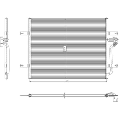 Condensator, airconditioning NRF 350444