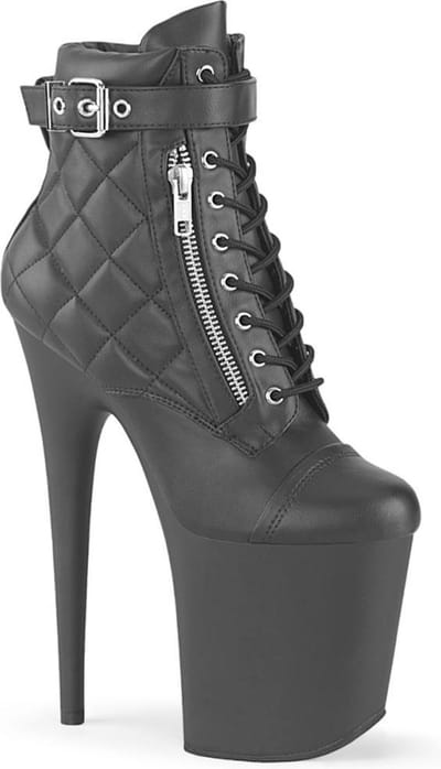 Pleaser - FLAMINGO-800-05 Plateau Laarzen - Paaldans schoenen - 36 Shoes - Zwart