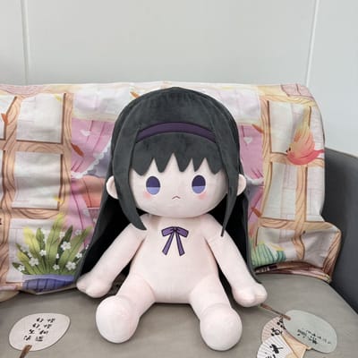 Poupée en Peluche Kaname Madoka 40cm Cosplay Puella Magi Madoka Magica Akemi Homura Jouet en Peluche Doux Oreiller pour Fans d'Anime 40cm