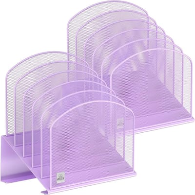 Bureau Bestandsorganisator - Documentenhouder Rek - Bureau Ordenen - 5 Secties - 1125 "B x 75 "D - Paars