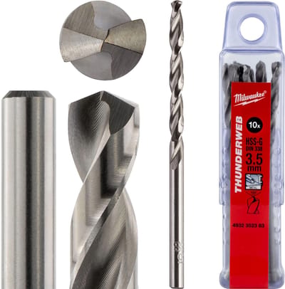Milwaukee THUNDERWEB - Metaalboren DIN 338 - 5 en 10 stuks TW 3,5 x 70-10 stuks - 4932352383