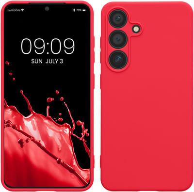 kwmobile telefoonhoesje geschikt voor Samsung Galaxy S25 - Hoesje voor smartphone - Precisie camera uitsnede - In neon roze