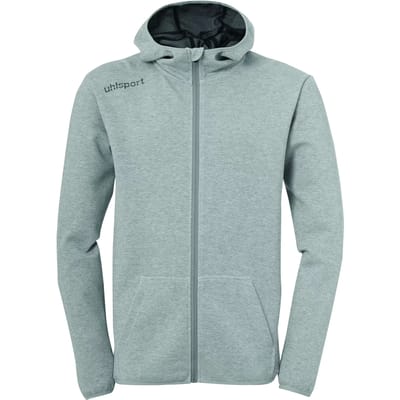 Uhlsport Essential Sweater Met Kap Kinderen - Donkergrijs Gemeleerd | Maat: 140
