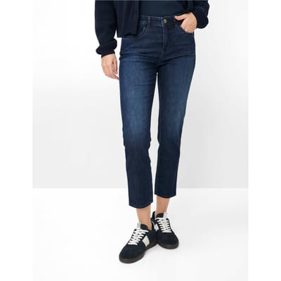Brax Dames Jeans  Style MARY S USED DARK BLUE, denim donkerblauw, maat 36L