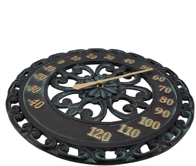 Tuinthermometer - Weermeter Decoratie - Buiten Temperatuur - Waterdicht IP44 - 34.5 cm Diameter - Metaal Look