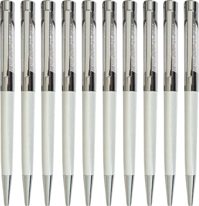Swarovski Stijl Pennen | 10 Stuks | Zilver | Metaal | 500+ Kristallen