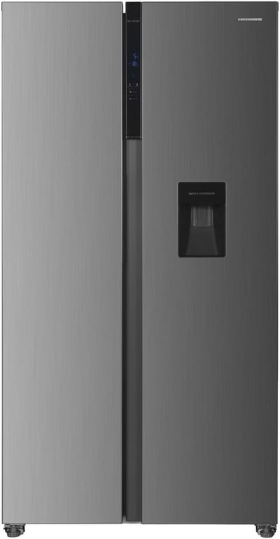Heinner HSBS-HM529NFXWDE++ Amerikaanse Side-by-Side Koelkast 529 L – Full No Frost – Waterdispenser – LED Touch Display – Dual Inverter – RVS – 5 Jaar Garantie