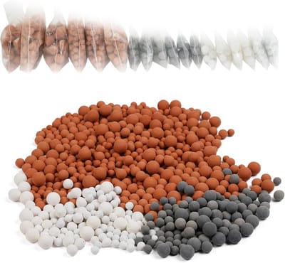 SnelShoppen - Ionische Mineralenballen voor Douchekop - 18-Packs Vervangende Bioactieve Steentjes - Anti-Limestone, PH Balancer, Verwijdert Chloor, Fl