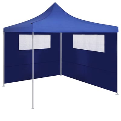 vidaXL - Prieelzijwand - met - ramen - 6x2 - m - blauw