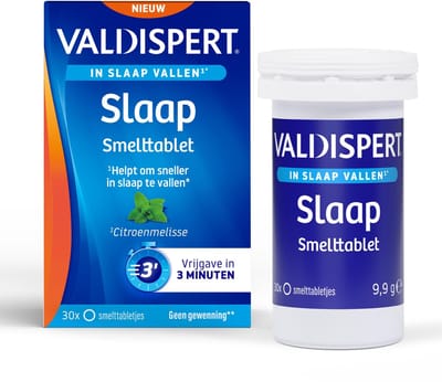 Valdispert Slaap Smelttablet - Citroenmelisse helpt om sneller in slaap te vallen* - Vrijgave in 3 minuten - 30 smelttabletjes