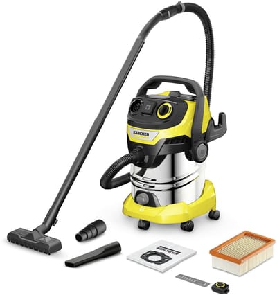 Kärcher WD 5 Control P S 25/5/22 Nat & Droog Stofzuiger - 1200W - 260mbar - 25 Liter - Met Blaasfunctie - Bouwstozuiger - Alleszuiger