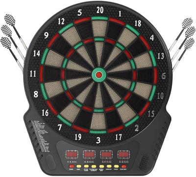 Elektronisch dartbord - Dartautomaat - Spel & entertainment - 27 Spelsoorten - 44 x 505 cm - Zwart