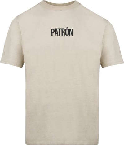 Patrón Wear - T-shirt - Oversized Brand T-shirt Beige/Black - Maat XS