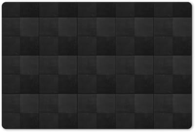 Placemats 45x30 cm - Placemat kunststof - 1 stuk - Tegels - Patronen - Zwart - Borden onderleggers - Decoratie voor op tafel - Keuken tafeldecoratie accessoires - Vinyl onderlegger - Tafelversiering