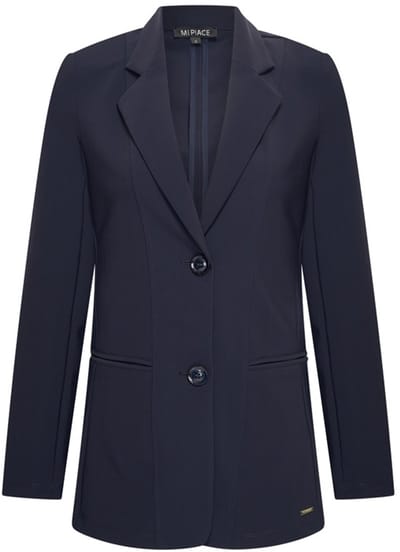 MI PIACE - Bonded Travel Lang Blazer 202634 Dark Blue - Maat : L